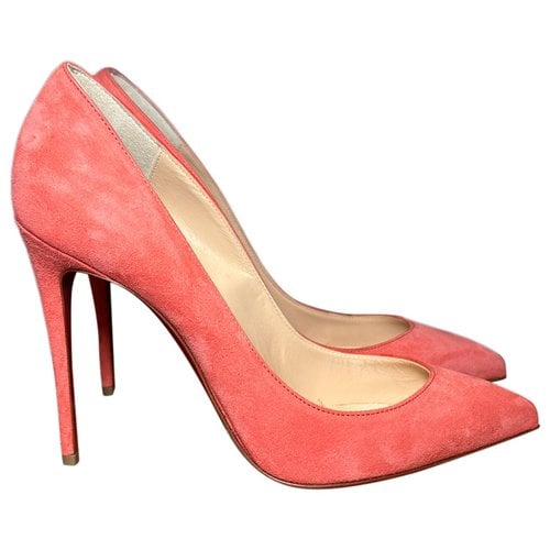 Pre-owned Christian Louboutin Pigalle Heels In Orange