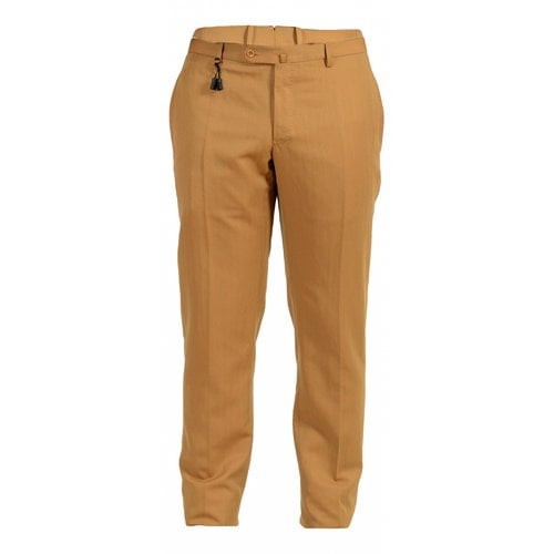Pre-owned Incotex Wool Trousers In Brown