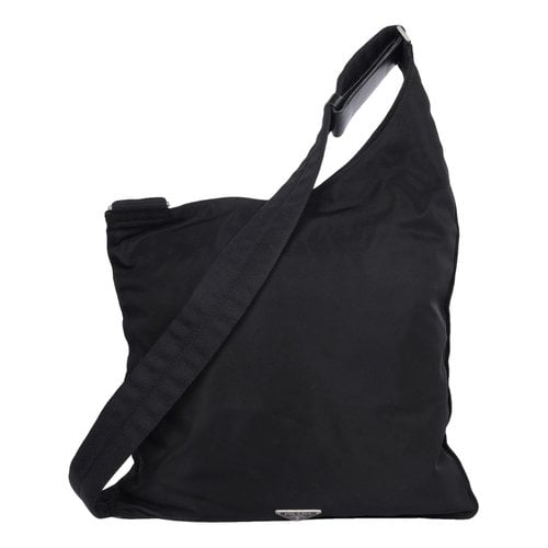 Pre-owned Prada Re-nylon Cloth Crossbody Bag In Black