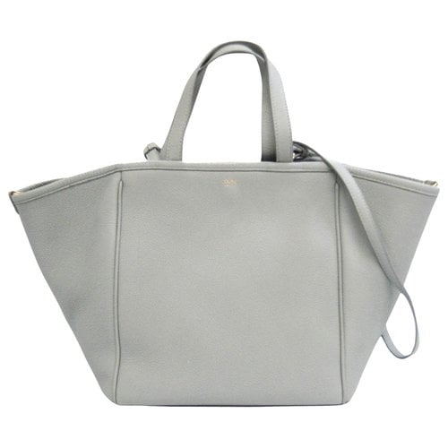 Pre-owned Celine Leather Tote In Grey