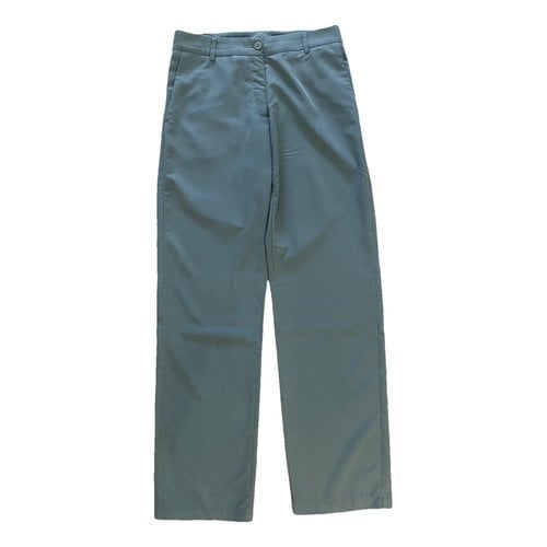 Pre-owned Modetrotter Straight Pants In Blue