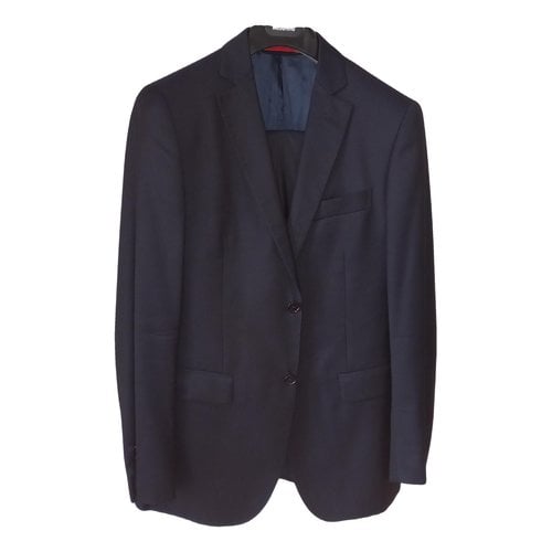 Pre-owned Moschino Wool Suit In Blue