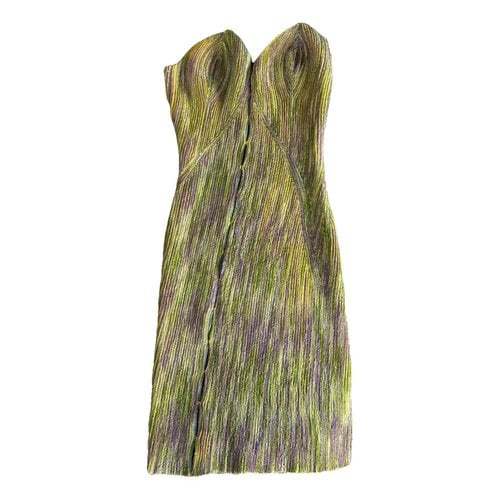 Pre-owned Isa Boulder Mini Dress In Green