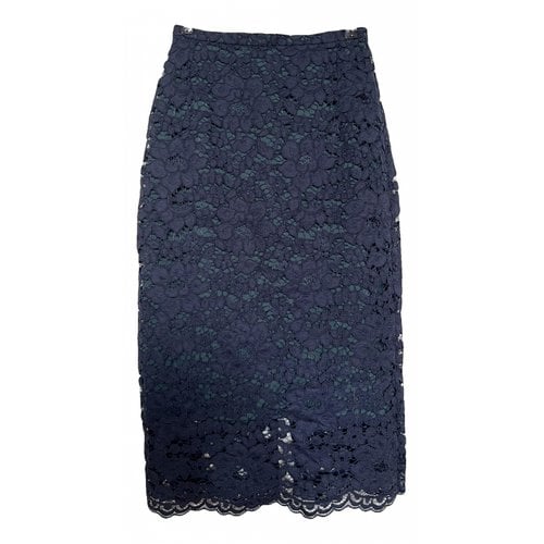 Pre-owned Iris & Ink Mid-length Skirt In Blue
