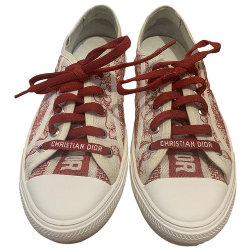 Pre-owned Dior Cloth Trainers In Red