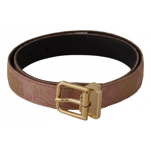 Pre-owned Dolce & Gabbana Leather Belt In Pink