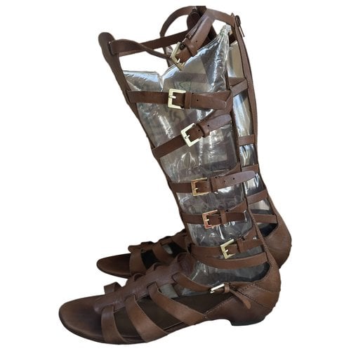Pre-owned Ash Leather Sandal In Brown