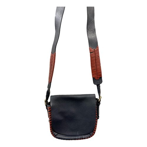 Pre-owned Whistles Leather Crossbody Bag In Navy