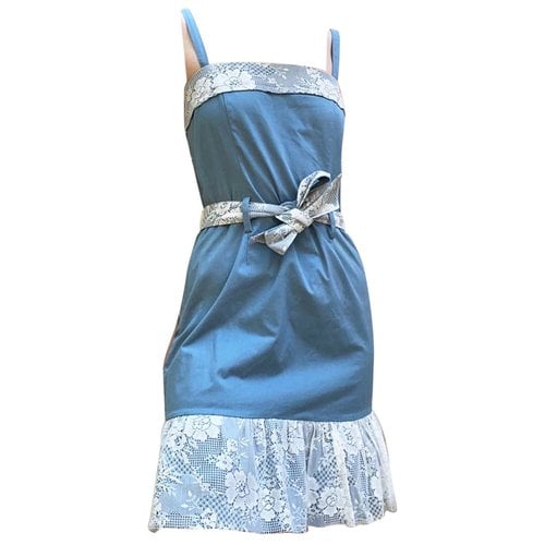 Pre-owned Moschino Love Mini Dress In Blue
