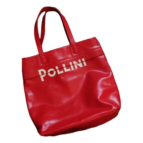 Pre-owned Pollini Vegan Leather Handbag In Red