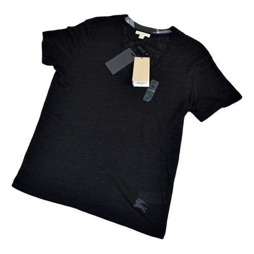 Pre-owned Burberry Linen T-shirt In Black