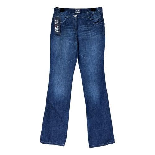 Pre-owned Jean Paul Gaultier Linen Straight Pants In Blue