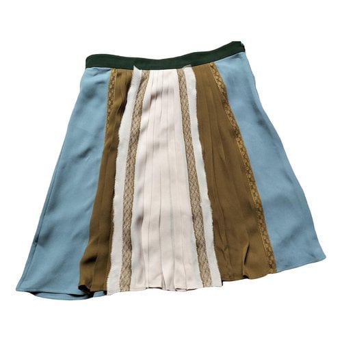Pre-owned Valentino Silk Mini Skirt In Multicolour