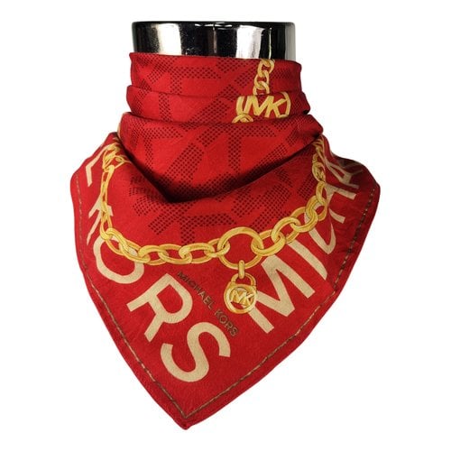 Pre-owned Michael Kors Scarf & Pocket Square In Red