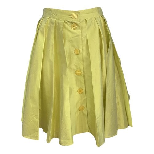 Pre-owned Marella Silk Mid-length Skirt In Yellow