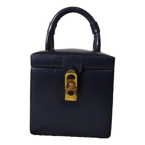Pre-owned Loewe Leather Handbag In Navy
