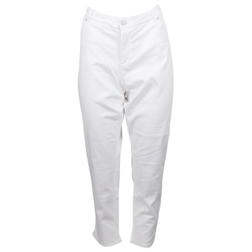Pre-owned Marina Rinaldi Slim Jeans In White