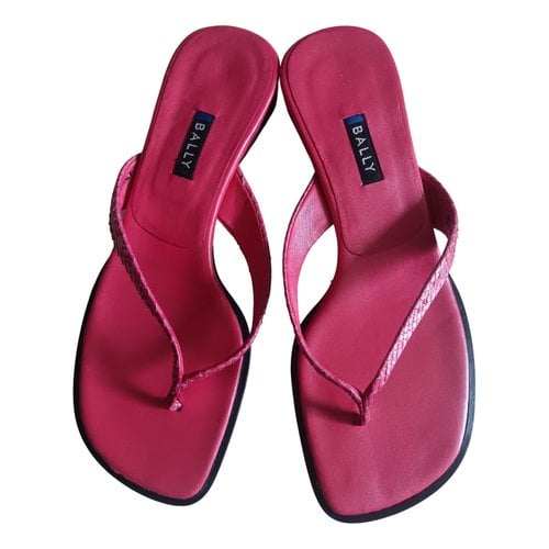 Pre-owned Bally Leather Mules In Pink