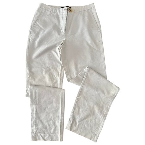 Pre-owned Fay Carot Pants In White