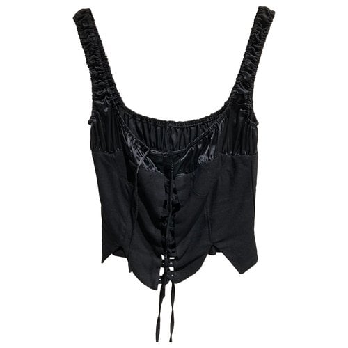 Pre-owned Tach Clothing Linen Corset In Black