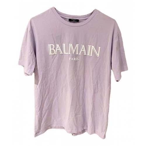 Pre-owned Balmain T-shirt In Purple