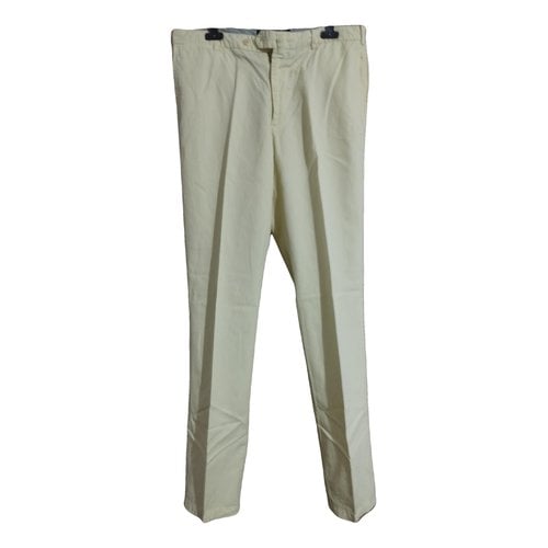 Pre-owned Boggi Trousers In Yellow