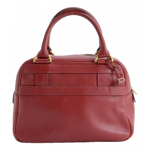 Pre-owned Delvaux Leather Bowling Bag In Red