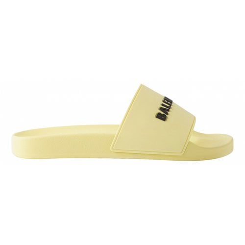 Pre-owned Balenciaga Sandals In Yellow