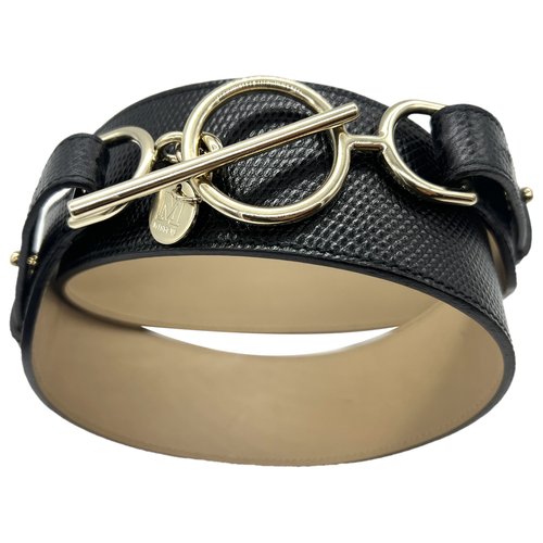 Pre-owned M Missoni Leather Belt In Black