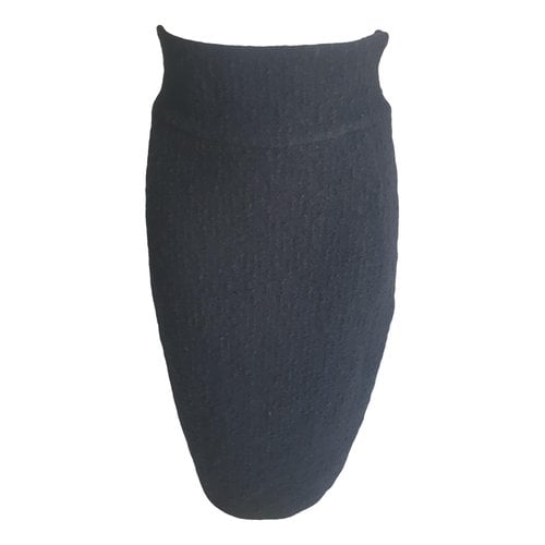 Pre-owned Aquilano Rimondi Wool Maxi Skirt In Black