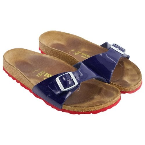 Pre-owned Birkenstock Leather Sandals In Blue
