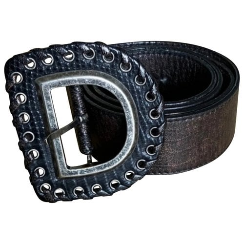Pre-owned Dior Quake Leather Belt In Metallic