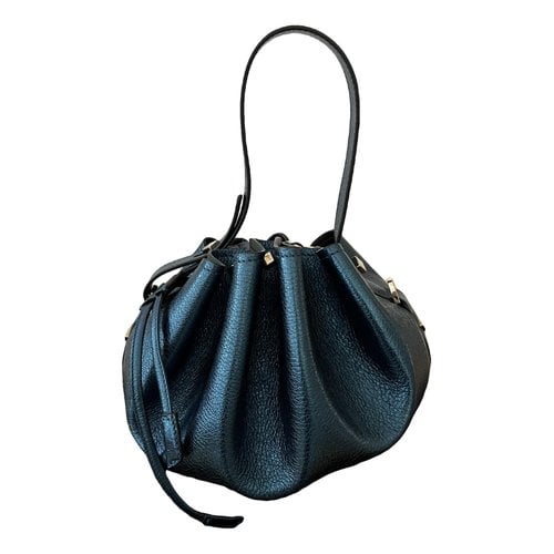 Pre-owned Mcm Leather Handbag In Blue
