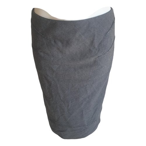 Pre-owned Iceberg Wool Mid-length Skirt In Grey