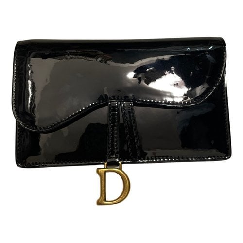 Pre-owned Dior Patent Leather Purse In Black