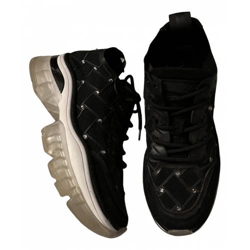 Pre-owned Kurt Geiger Leather Trainers In Black