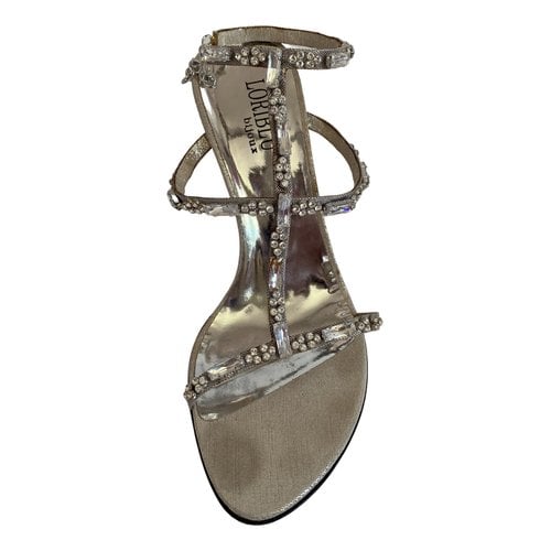 Pre-owned Loriblu Leather Sandal In Silver