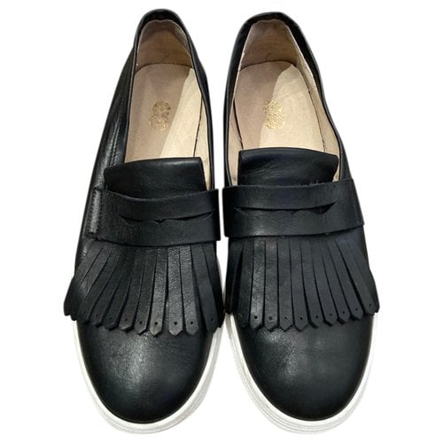 Pre-owned 8 By Yoox Leather Flats In Black