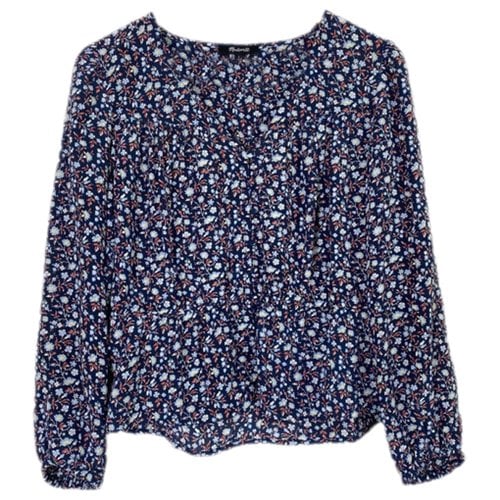 Pre-owned Madewell Silk Blouse In Blue