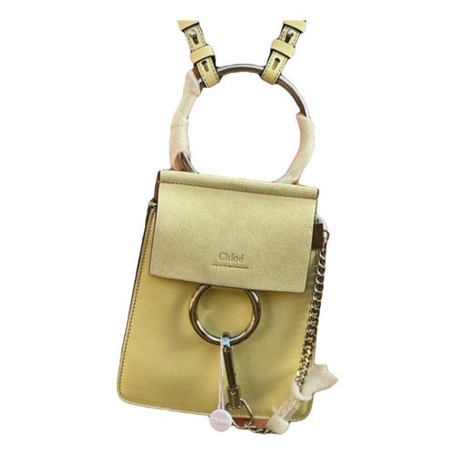 Pre-owned Chloé Faye Leather Crossbody Bag In Yellow