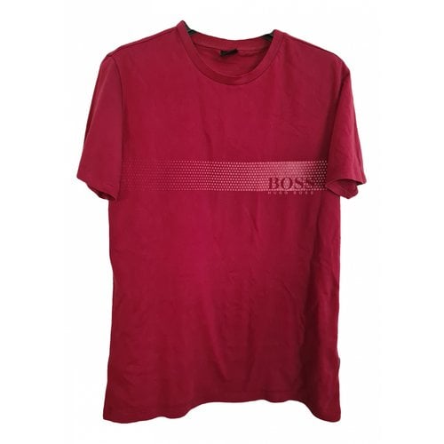 Pre-owned Hugo Boss T-shirt In Burgundy