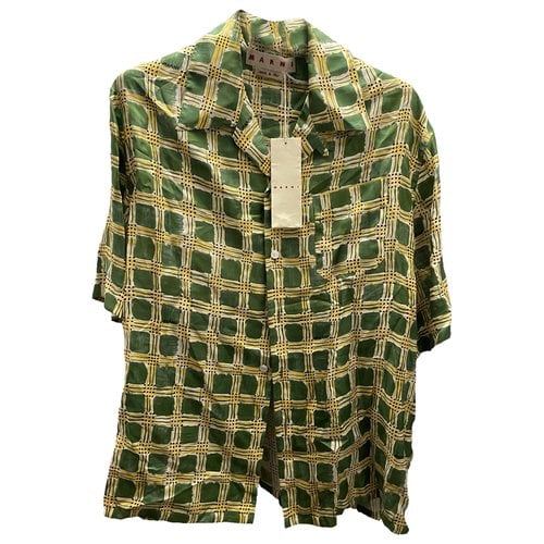 Pre-owned Marni Silk Shirt In Green