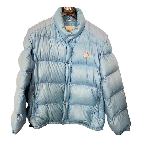 Pre-owned Moncler Classic Puffer In Blue