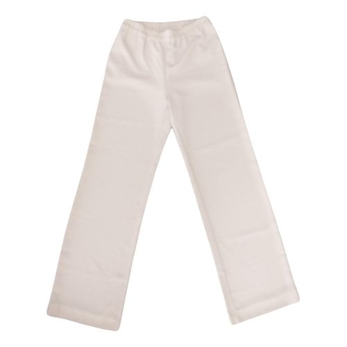 Pre-owned Essentiel Antwerp Straight Pants In White