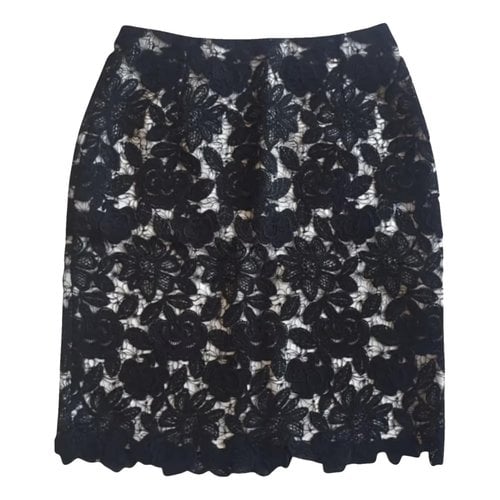 Pre-owned Oscar De La Renta Mid-length Skirt In Black