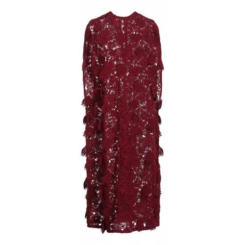 Pre-owned Valentino Dress In Burgundy
