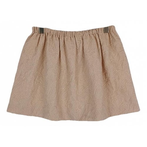 Pre-owned Maje Mini Skirt In Beige