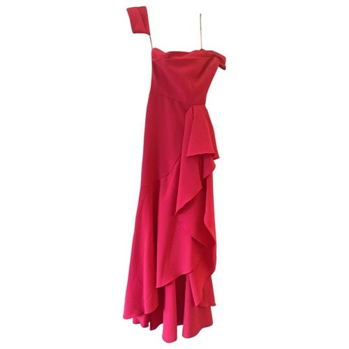 Pre-owned Marchesa Notte Maxi Dress In Pink