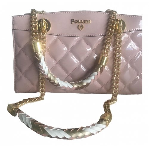Pre-owned Pollini Patent Leather Handbag In Pink