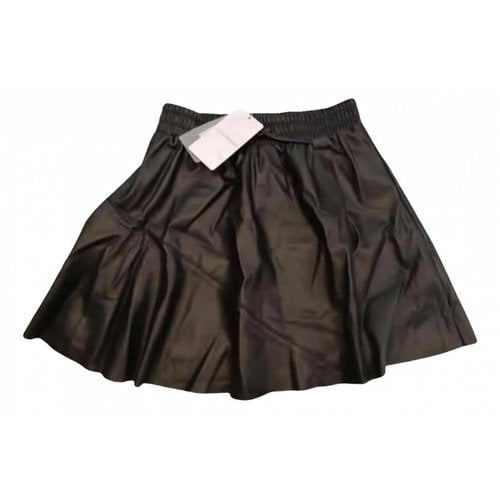 Pre-owned Zadig & Voltaire Vegan Leather Mini Skirt In Black